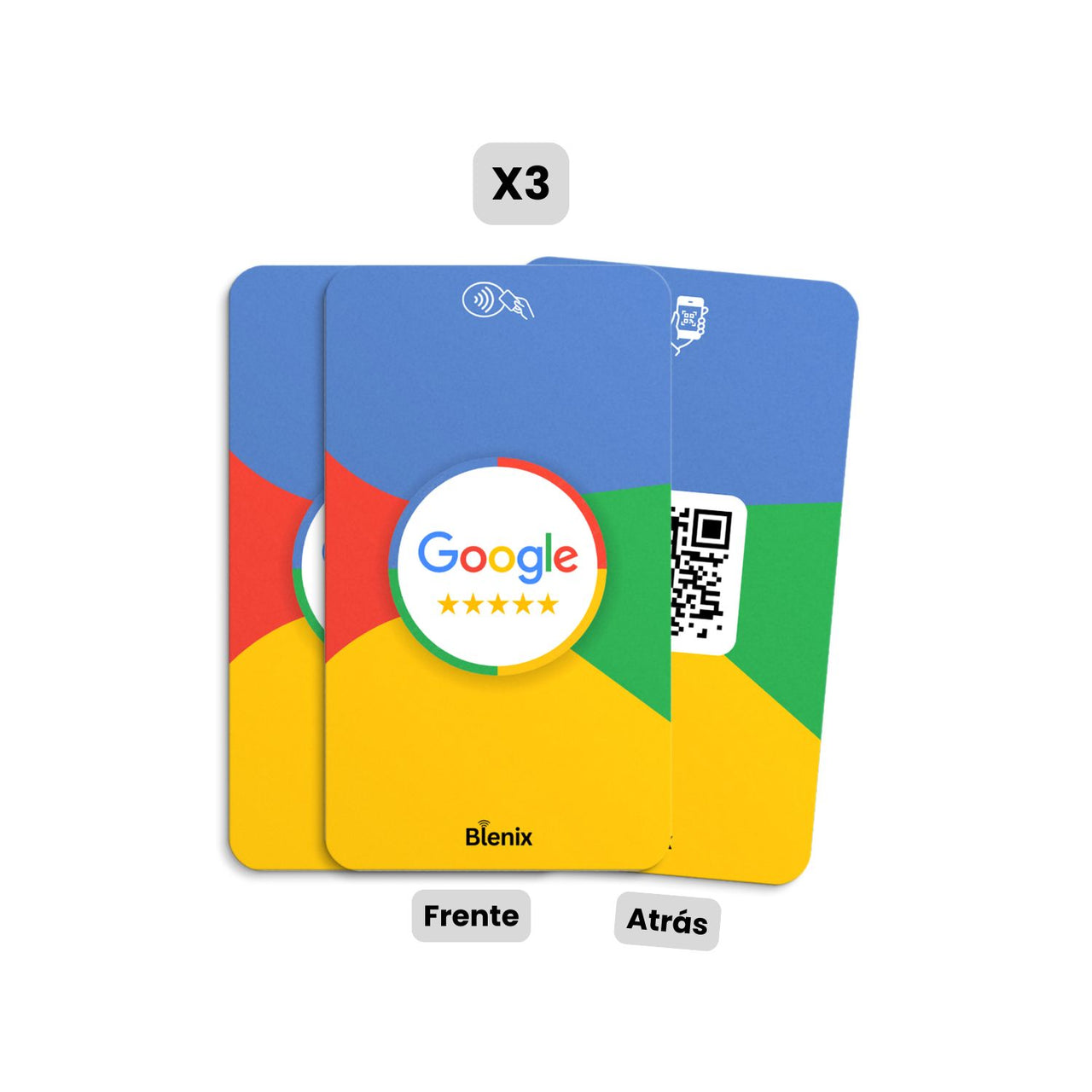 3X Tarjetas Blenix® para Google