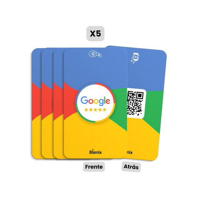 5X Tarjetas Blenix® para Google